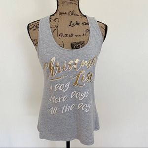 L.A. Thread Dogs Christmas List Grey Top